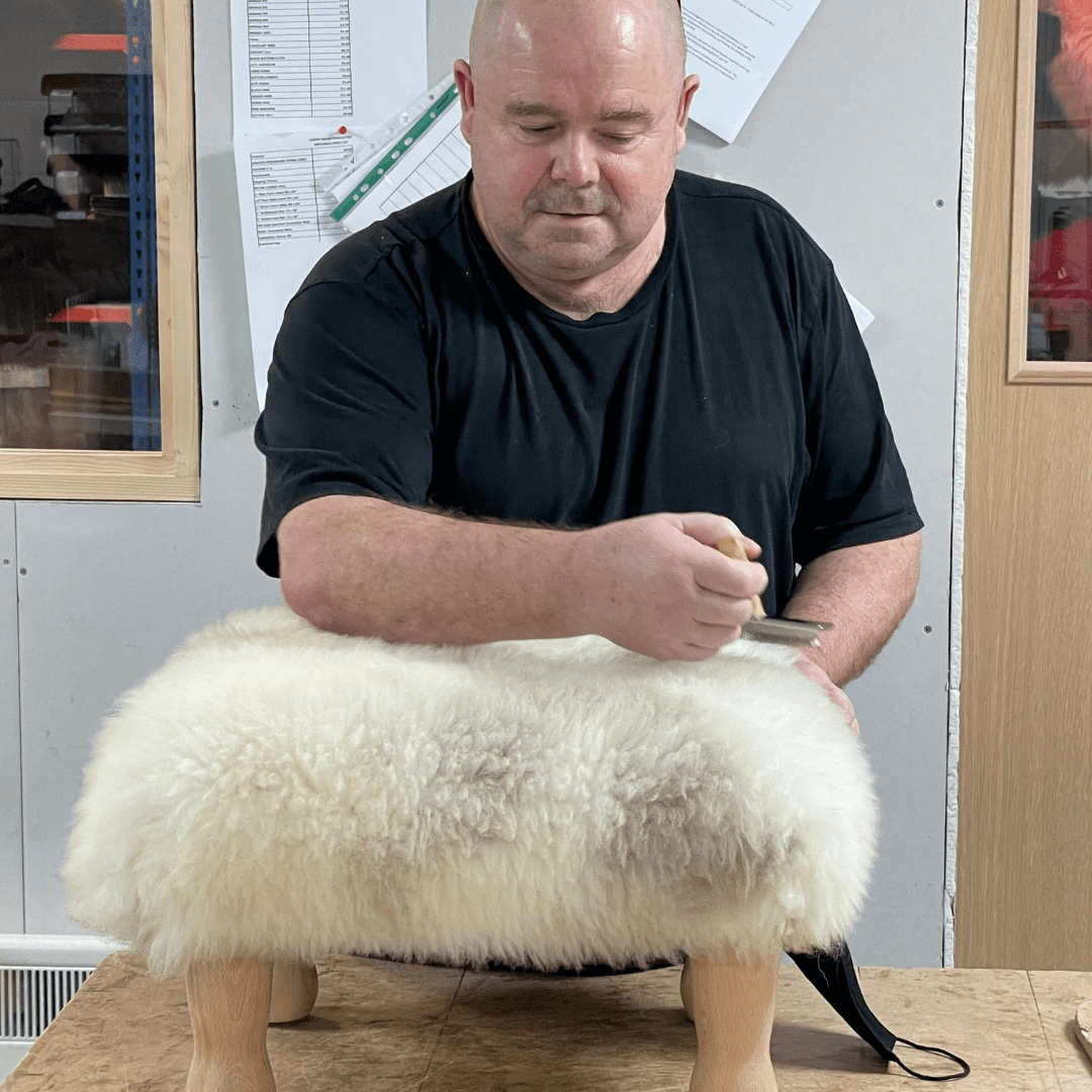 Make Your Own Sheepskin Stool at Baa Skool