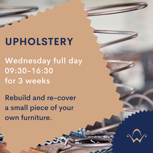3 week upholstery course - Full day Wednesday
